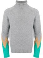 Paura Colour Block Detail Sweater - Grey