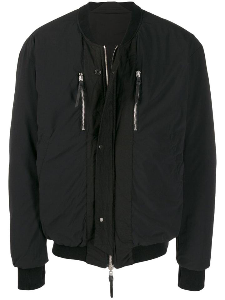 11 By Boris Bidjan Saberi Back Print Bomber Jacket - Black