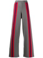 Stella Jean Striped Flared Trousers - Grey