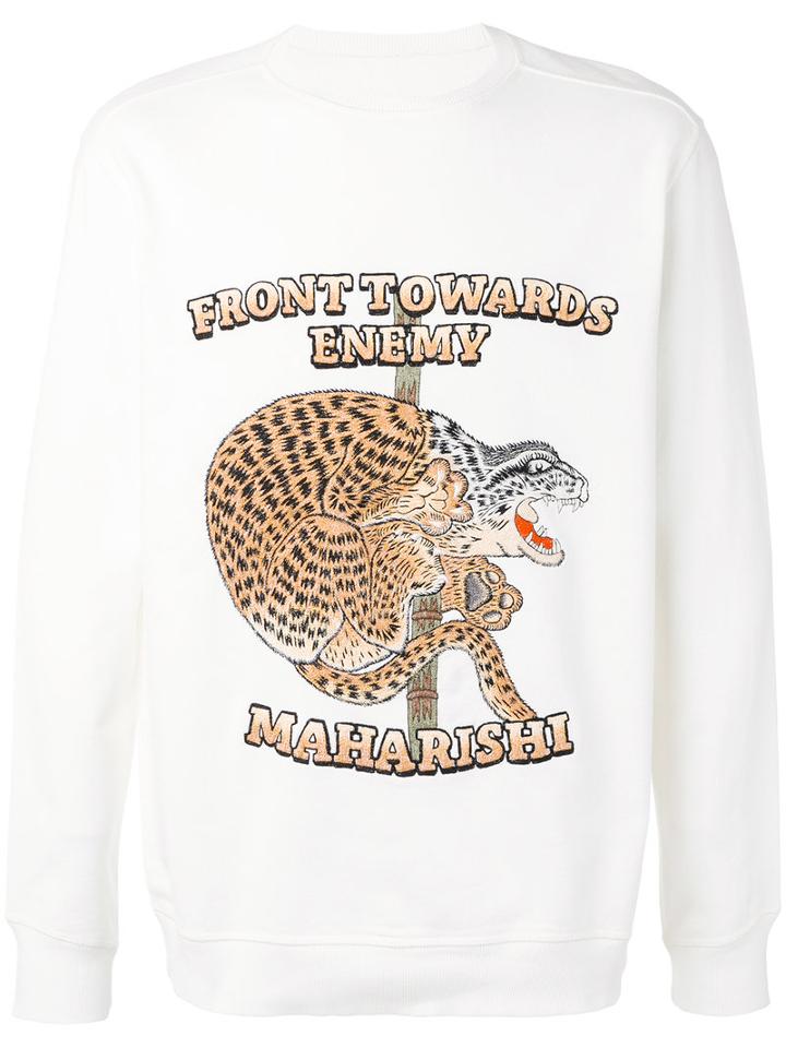 Maharishi - Crouching Tiger Sweatshirt - Men - Cotton - M, White, Cotton