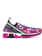 Dolce & Gabbana Crystal-embellished Sneakers - Pink