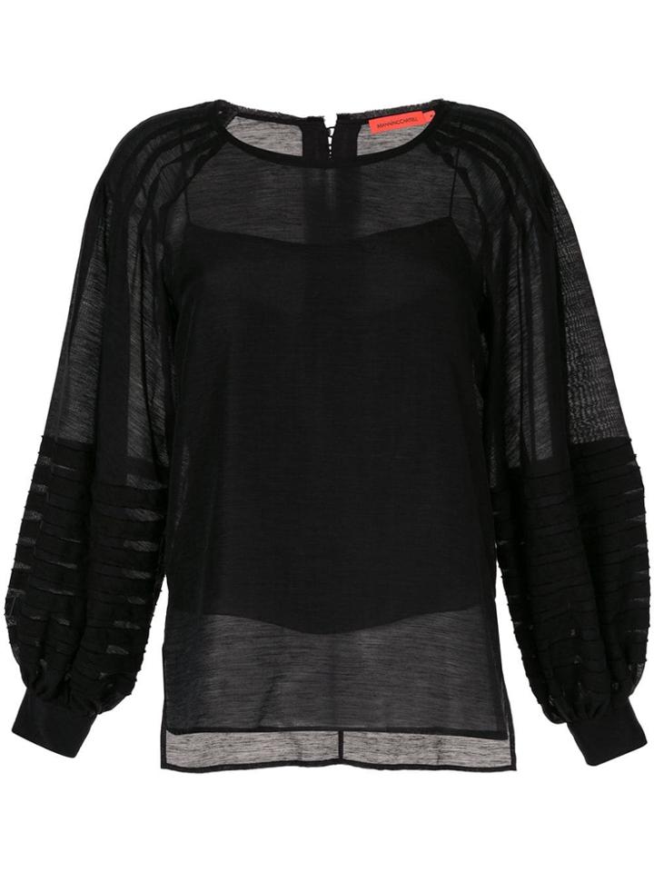 Manning Cartell Sheer Balloon Art Blouse - Black