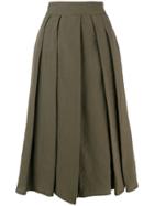 Aspesi Pleated Midi Skirt - Green