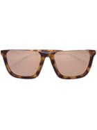 Linda Farrow Open Top Sunglasses, Adult Unisex, Brown, Acetate