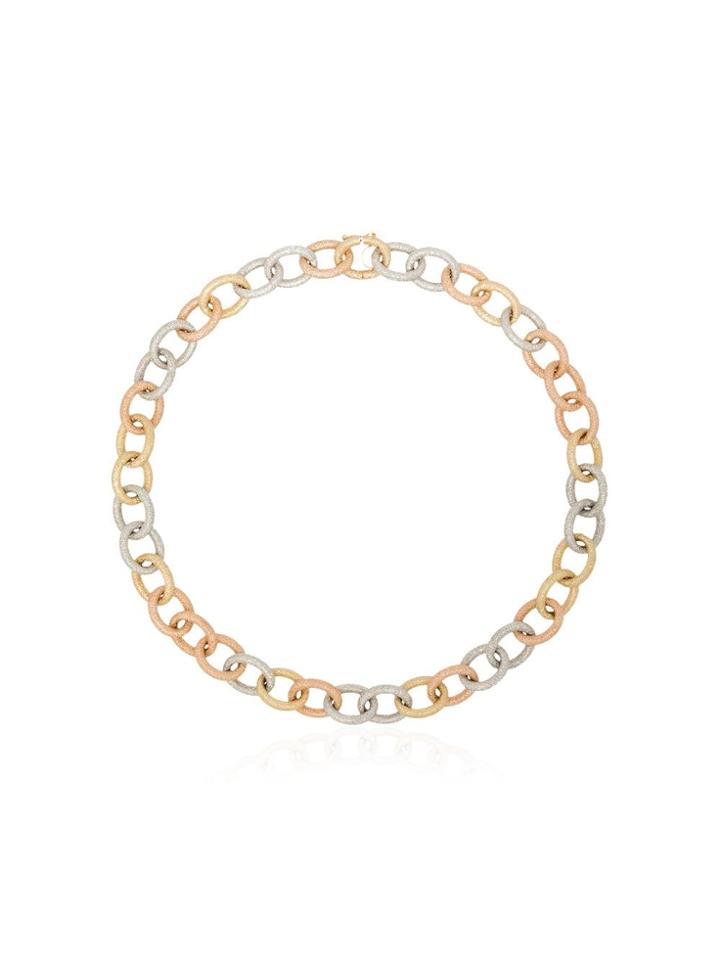 Carolina Bucci Metallic Three-tone 18k Gold Chain Link Necklace