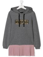 John Richmond Kids Teen Hoodie Dress - Grey