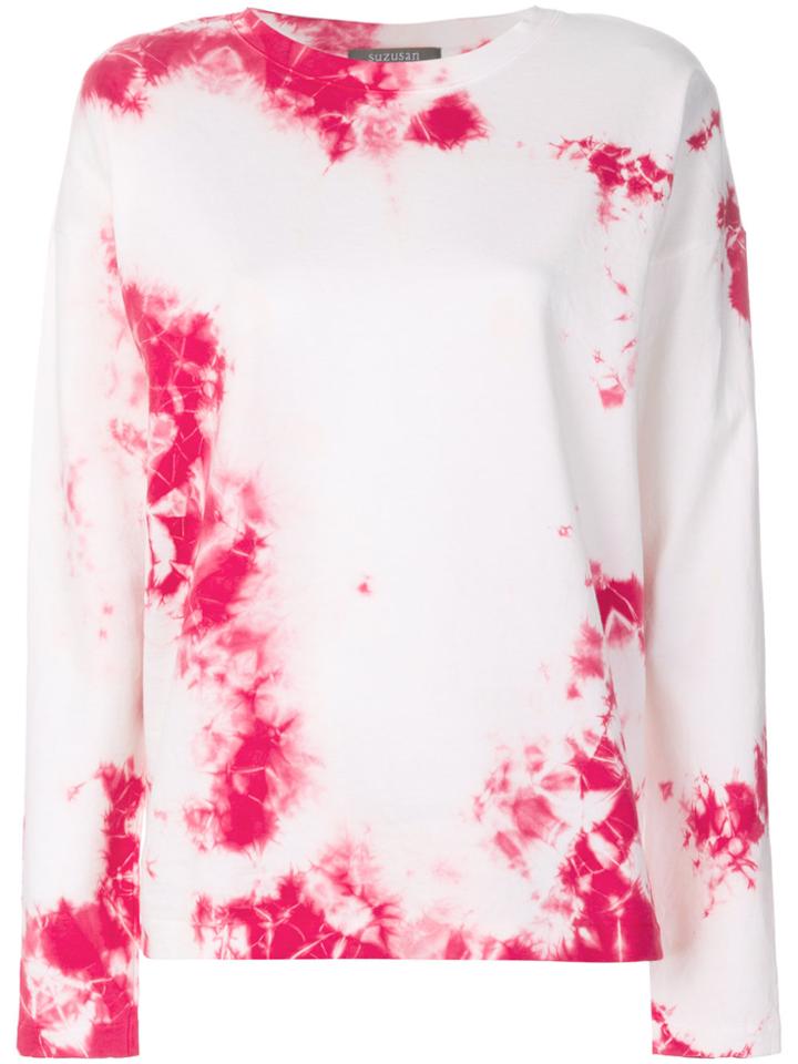 Suzusan Tie Dye Sweatshirt - White