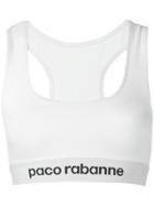 Paco Rabanne Logo Cropped Tank Top - White