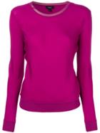 Theory Crew Neck Swaater - Pink & Purple