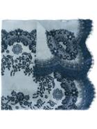 Twin-set Abstract Print Frayed Scarf