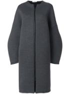 Jil Sander Oversized Drop Shoulder Coat - Grey