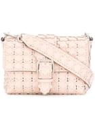 Red Valentino Studded Floral Shoulder Bag - Pink & Purple