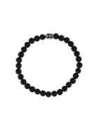 Nialaya Jewelry Skull Bead Bracelet - Black