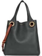 Burberry The Leather Grommet Detail Tote - Green