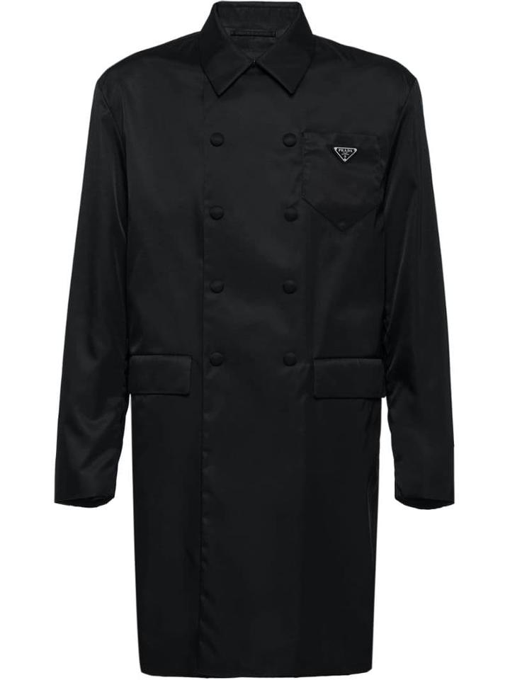 Prada Double Breasted Shirt Coat - Black