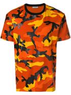 Valentino Camouflage Print T-shirt - Yellow & Orange