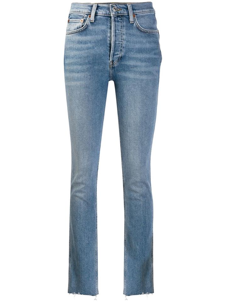 Re/done Skinny Faded Jeans - Blue