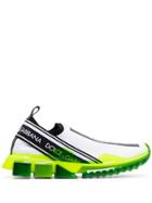 Dolce & Gabbana White Atletica Logo Print Sock Sneakers