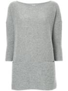 Ermanno Scervino Pocket Detailed Sweater - Grey