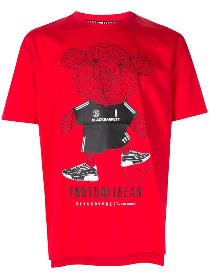Blackbarrett Footballbear Print T-shirt - Red