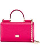 Dolce & Gabbana Mini 'von' Wallet Crossbody Bag, Women's, Pink/purple