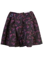 Toga Floral Print A-line Shorts - Purple
