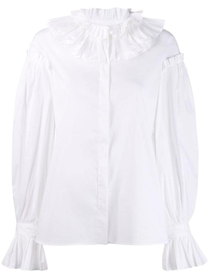 Just Cavalli Ruffle Collar Shirt - White