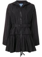 Prada Pleated Flare Jacket - Black