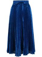 Red Valentino Pleated Lurex Skirt - Blue