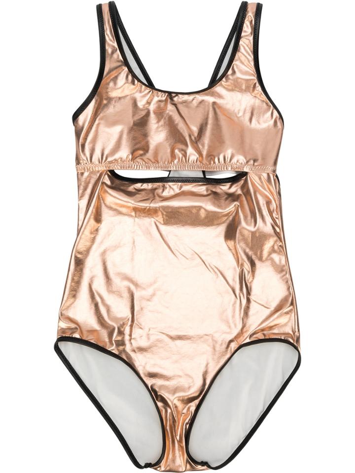 Andorine Teen Cut Out Swimsuit - Metallic