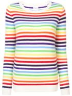 Madeleine Thompson Striped Rainbow Jumper - White