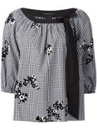 Marc Jacobs Floral Gingham Blouse - Black