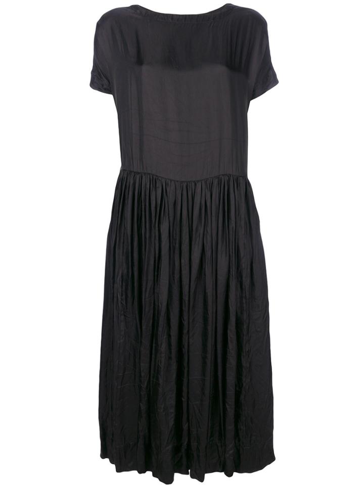 Casey Casey Creased T-shirt Dress - Black