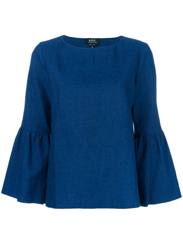 A.p.c. Bell Sleeve Top - Blue