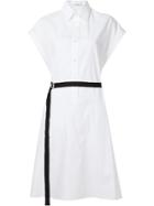Tome Sleeveless Shirt Dress - White