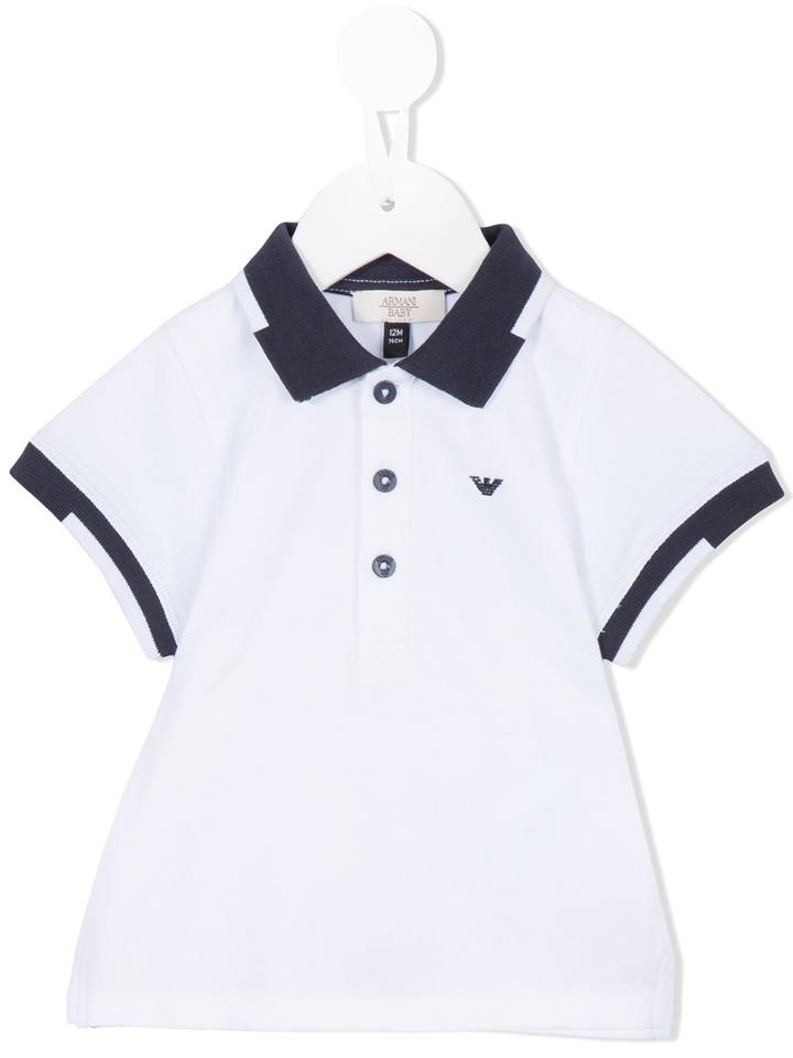 Armani Junior Logo Polo Shirt, Toddler Boy's, Size: 24 Mth, White