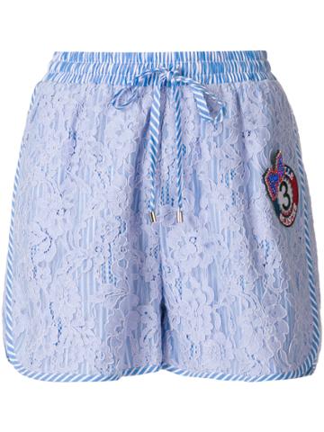 Isabelle Blanche Drawstring Waist Shorts - Blue