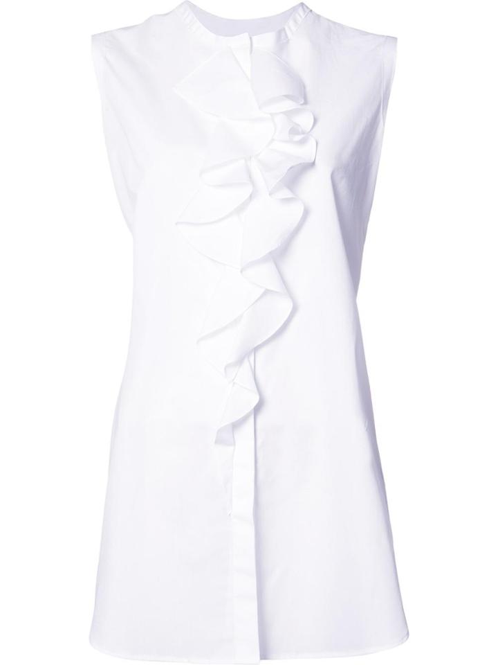 Tome 'sleeveless Open Back Tie' Shirt - White