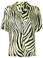 Laneus Zebra Print Shirt - Yellow