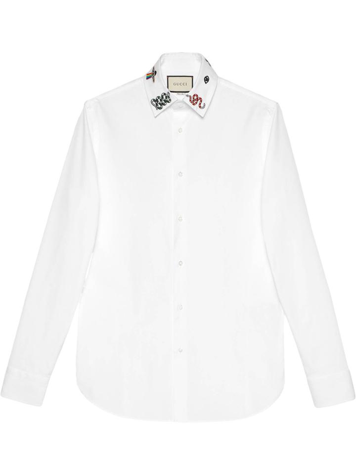 Gucci Cotton Shirt With Symbols - White