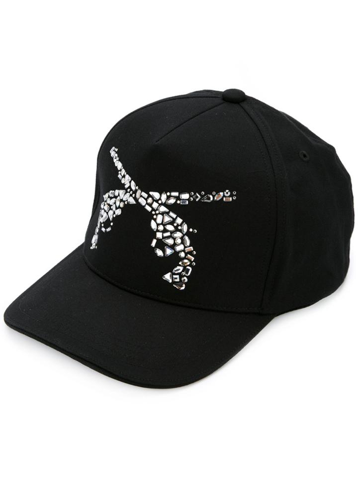 Roar Rhinestone Gun Cap - Black