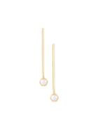 Lara Bohinc Moon Mechanics Drop Earrings, Women's, Metallic, Gold Plated Sterling Silver/pearls