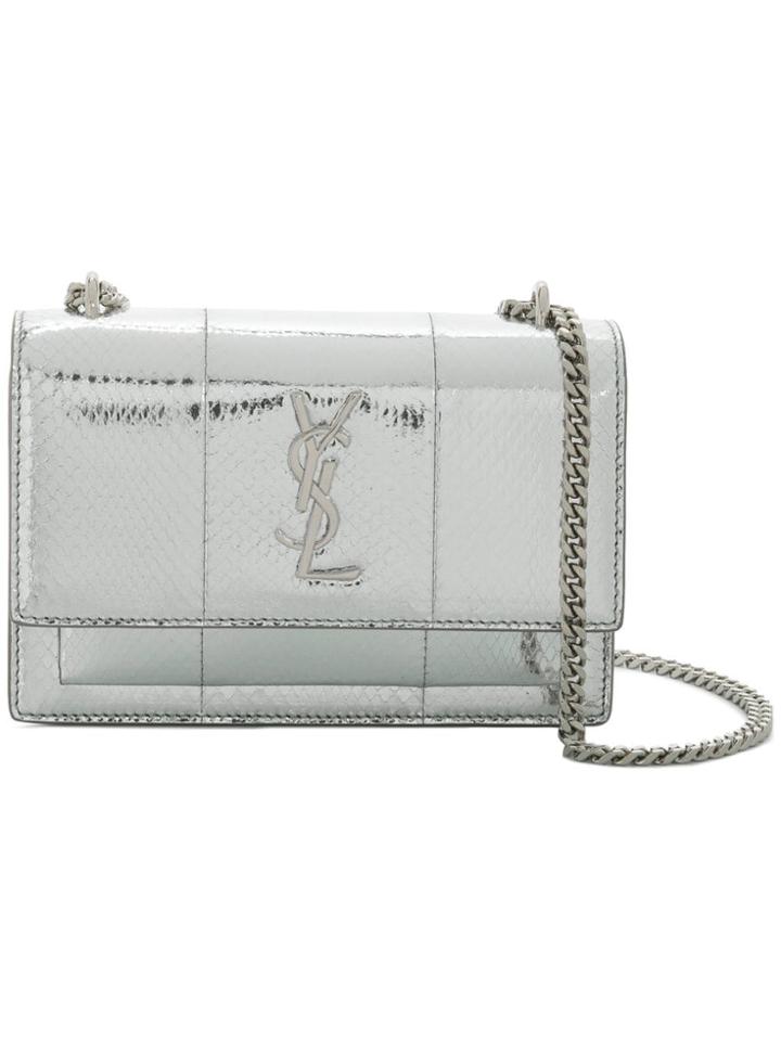 Saint Laurent Sunset Chain Wallet - Metallic