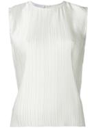 Christian Wijnants - Sleeveless Pleated Top - Women - Polyester - 42, White, Polyester