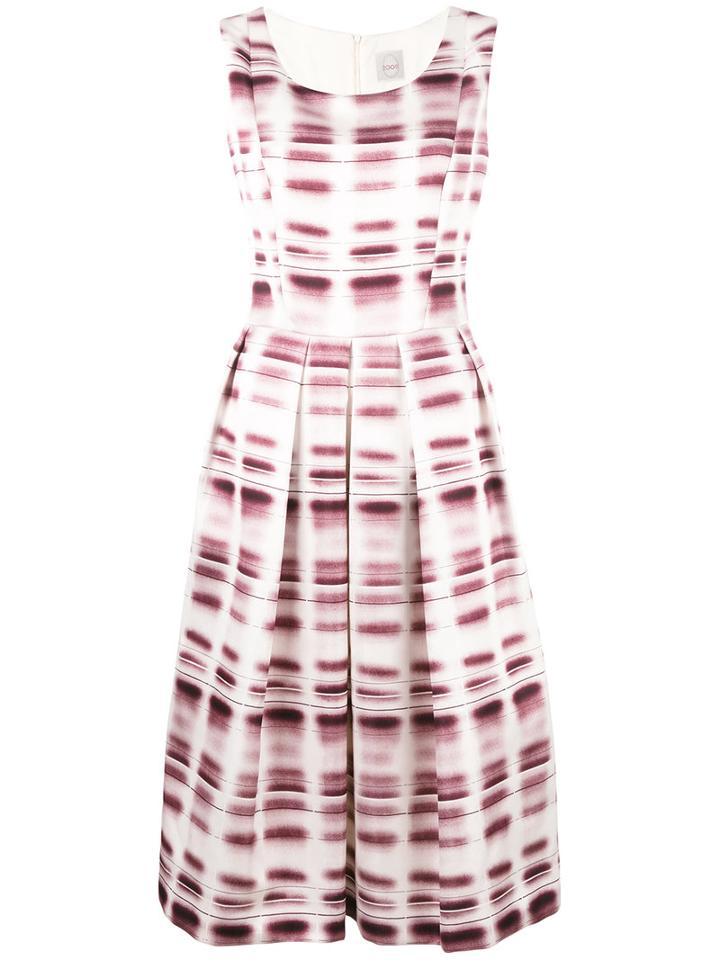 Eggs - Pleated Flared Dress - Women - Polyester/acetate - 40, Pink/purple, Polyester/acetate