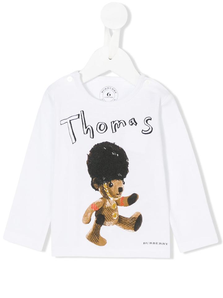Burberry Kids - Long-sleeve Printed T-shirt - Kids - Cotton - 9 Mth, White