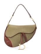 Christian Dior Pre-owned 2001 Patchwork Saddle Bag - Green