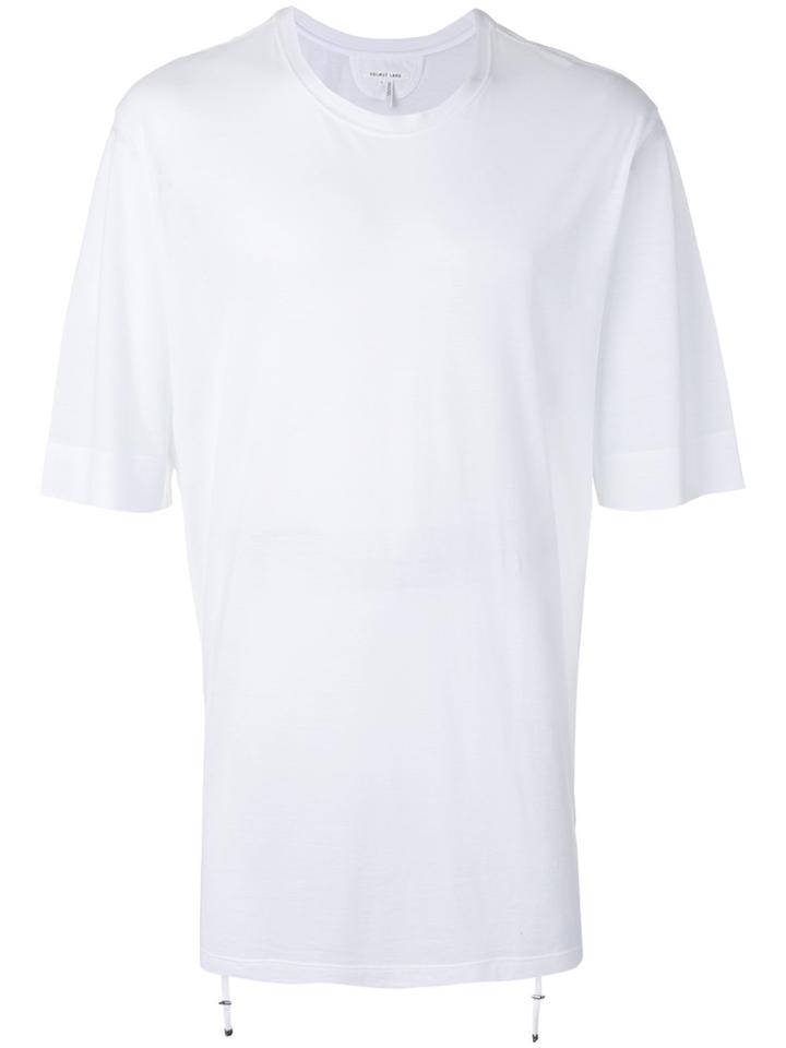Helmut Lang Round Neck Elongated T-shirt - White