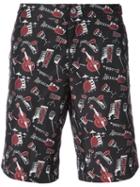 Dolce & Gabbana - Musical Instrument Swim Shorts - Men - Polyester - 3, Black, Polyester