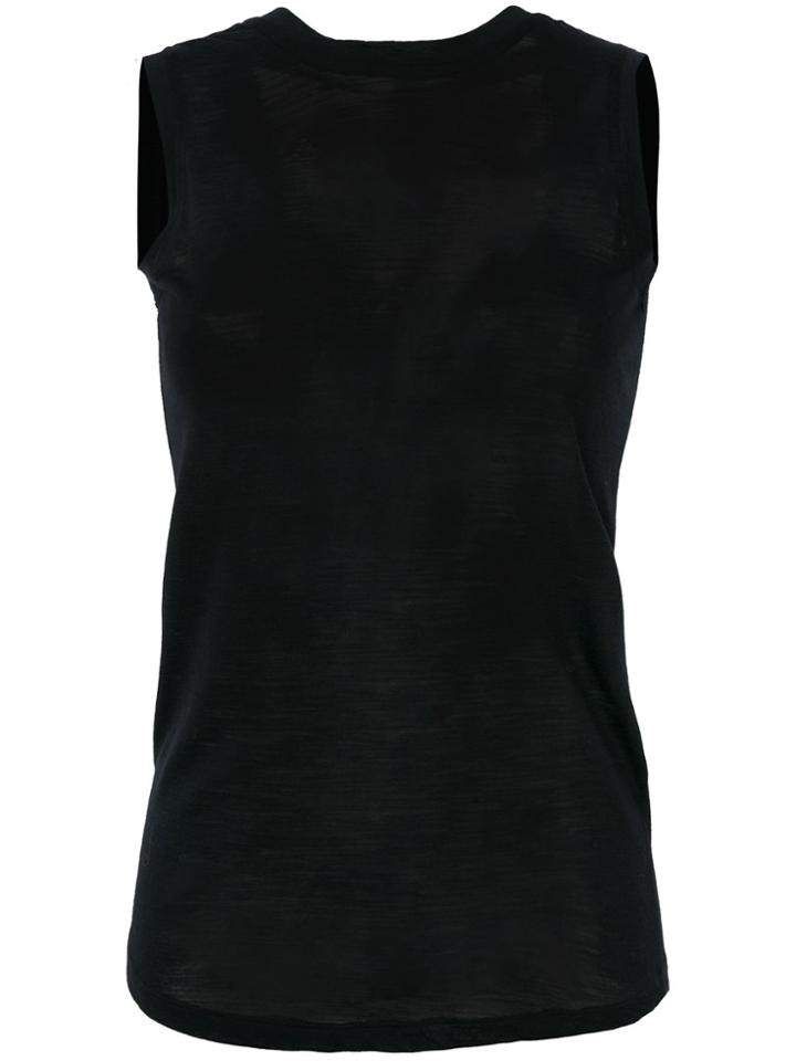 Federica Tosi Back Tie Sleeveless Top - Black